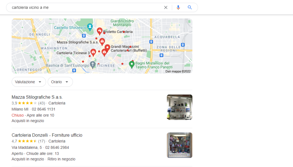 vicino a me google SEO