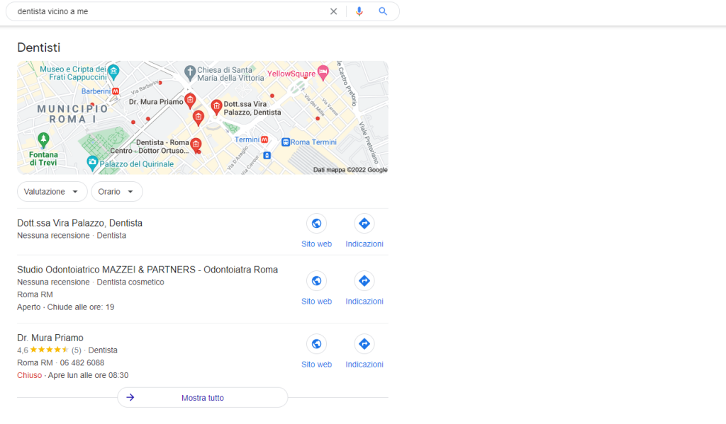 posizionamento su google maps