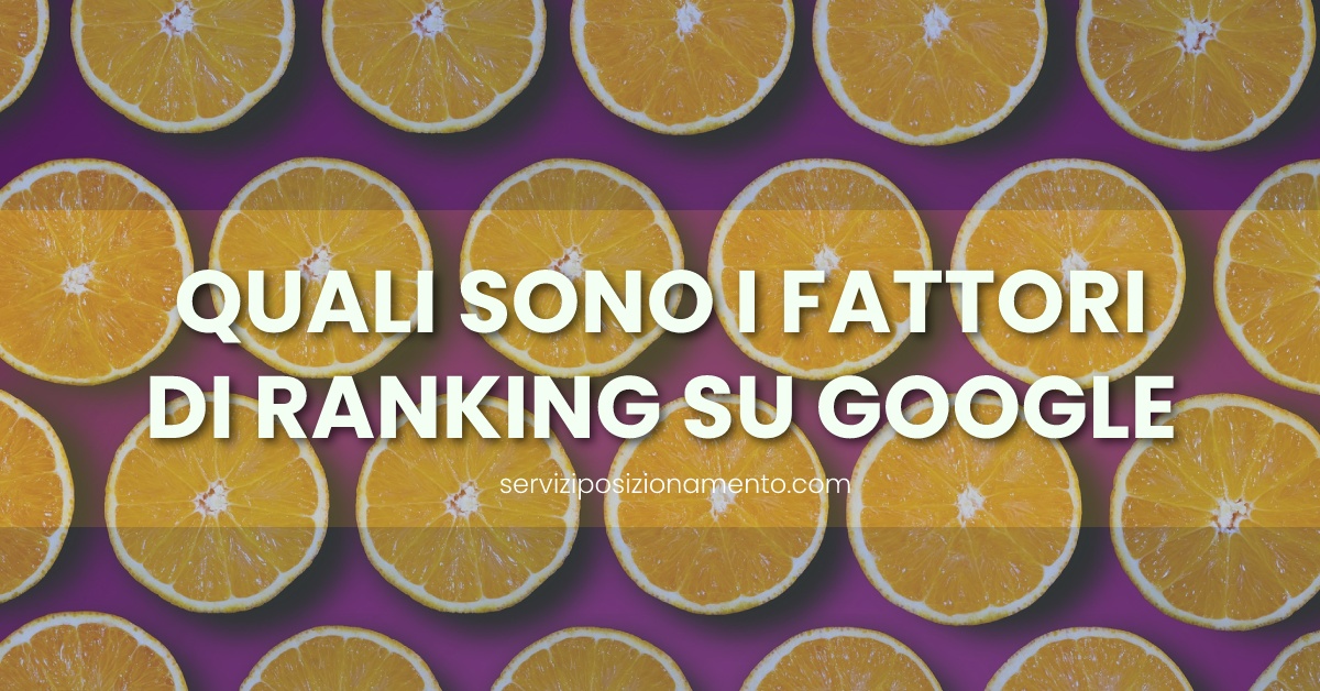 fattori ranking google